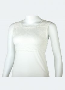 גופית פס תחרה רחב