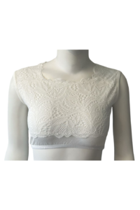 חצי גופיה משוף תחרה ריבועי