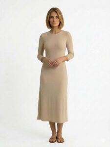 שמלת בסיס ליקרה אורך ברך