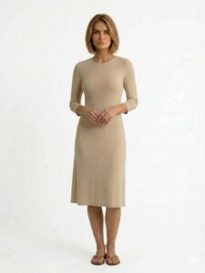 שמלת בסיס ליקרה אורך ברך